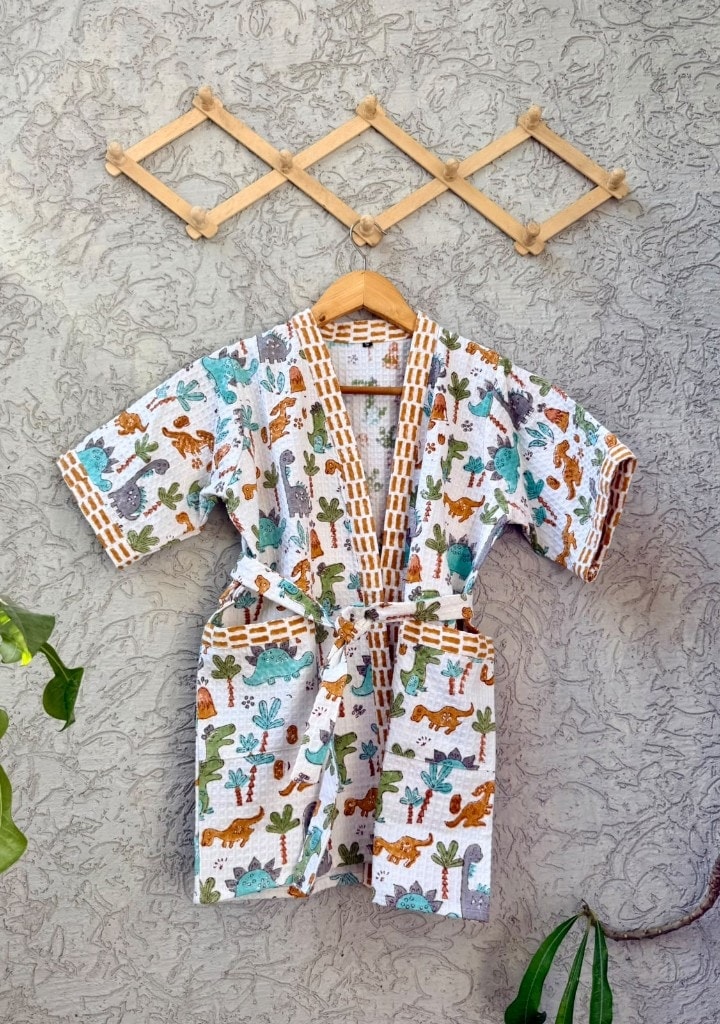Indigo Elephant Kids Robe