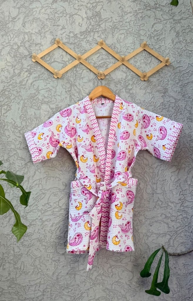 Jungle Kantha Kids Robe